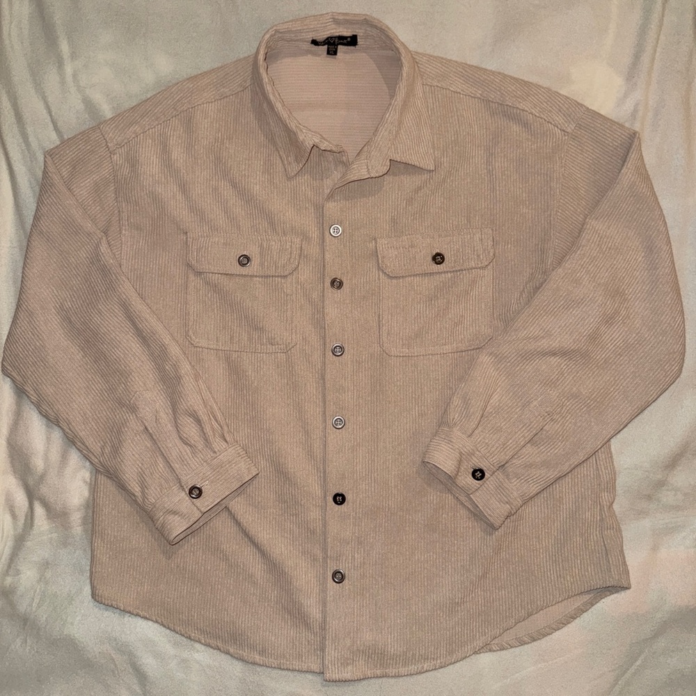 Women’s XL Cream Corduroy Shacket